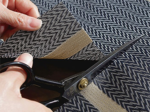 FAVE Placemats Set of 6 Indigo Blue Woven with Gray Placemats Durable and Wipeable Vinyl Placemat Set of 6 for Wedding, Banquet, Birthday, Party, Restaurant Decorations（Indigo Blue）