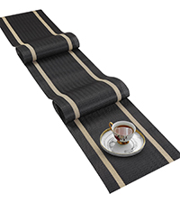 FAVE Placemats Set of 6 Indigo Blue Woven with Gray Placemats Durable and Wipeable Vinyl Placemat Set of 6 for Wedding, Banquet, Birthday, Party, Restaurant Decorations（Indigo Blue）