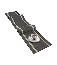 FAVE Placemats Set of 6 Indigo Blue Woven with Gray Placemats Durable and Wipeable Vinyl Placemat Set of 6 for Wedding, Banquet, Birthday, Party, Restaurant Decorations（Indigo Blue）