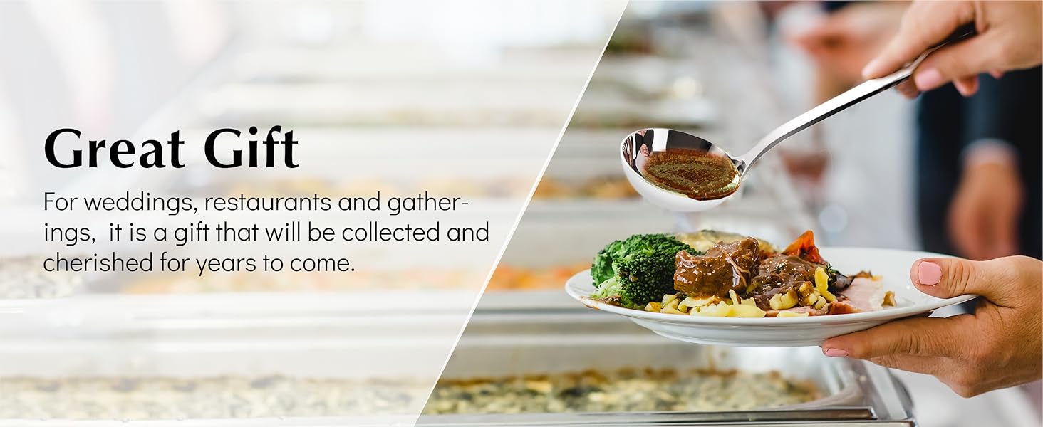 KINGSTONE Serving Tongs 4 Piece,18/10 Stainless Steel 10.62inch Kitchen Tongs For Serving Food,Buffet, Wedding, Party Catering, Food Salad/Cake/Bread, BBQ with Locking