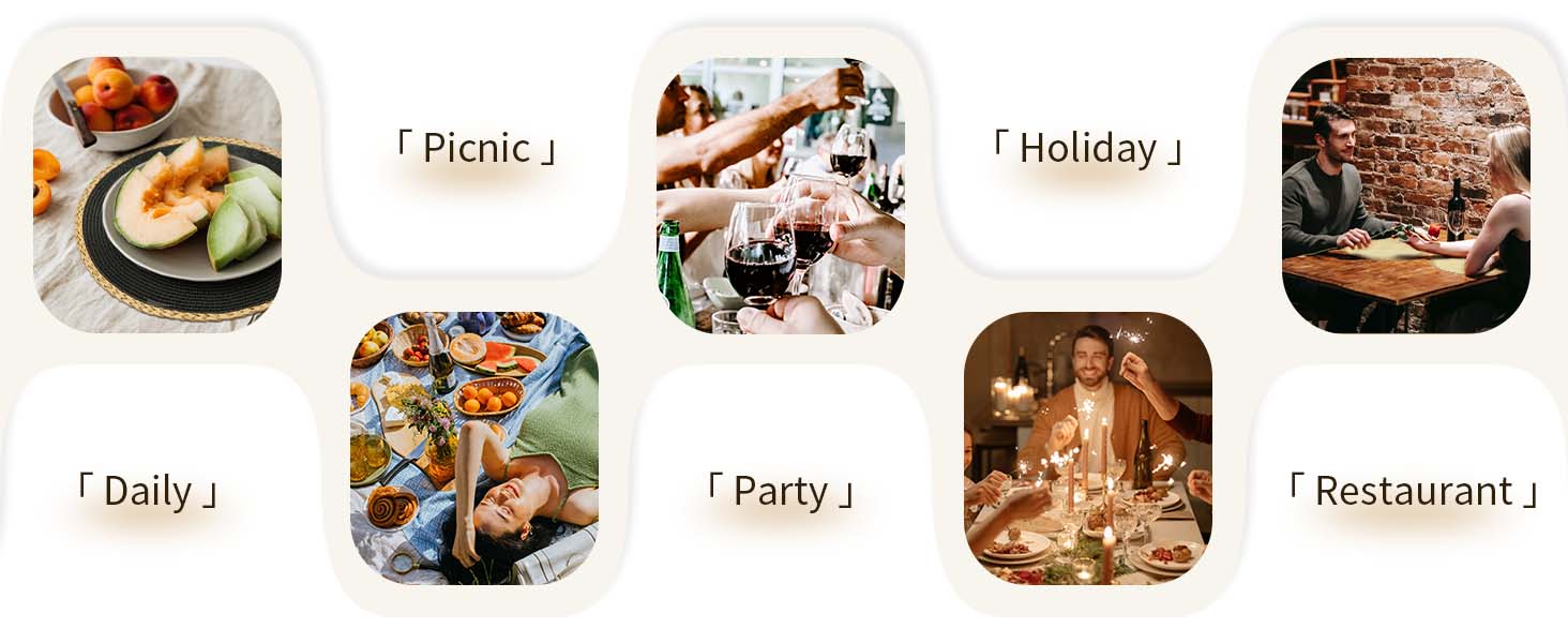 Noctiflorous Round Placemats Set of 4, 15 Inch Braided Hand Woven Table Mats, Heat Resistant Non-Slip Wipeable Thin Edge Place Mats for Kitchen Dining Indoor Outdoor Use(Black, 4)