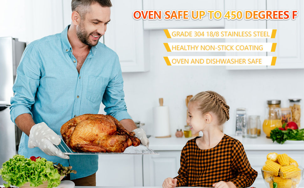 Stainless Steel Oven Rack for Breville Smart Oven BOV800XL, Plus BOV810BSS, Pro BOV845BSS. SP0002651, Oven Racks Replacements, Cooling Racks for Cooking and Baking