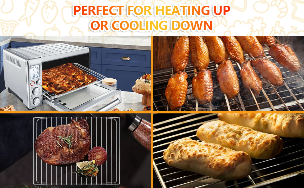 Stainless Steel Oven Rack for Breville Smart Oven BOV800XL, Plus BOV810BSS, Pro BOV845BSS. SP0002651, Oven Racks Replacements, Cooling Racks for Cooking and Baking