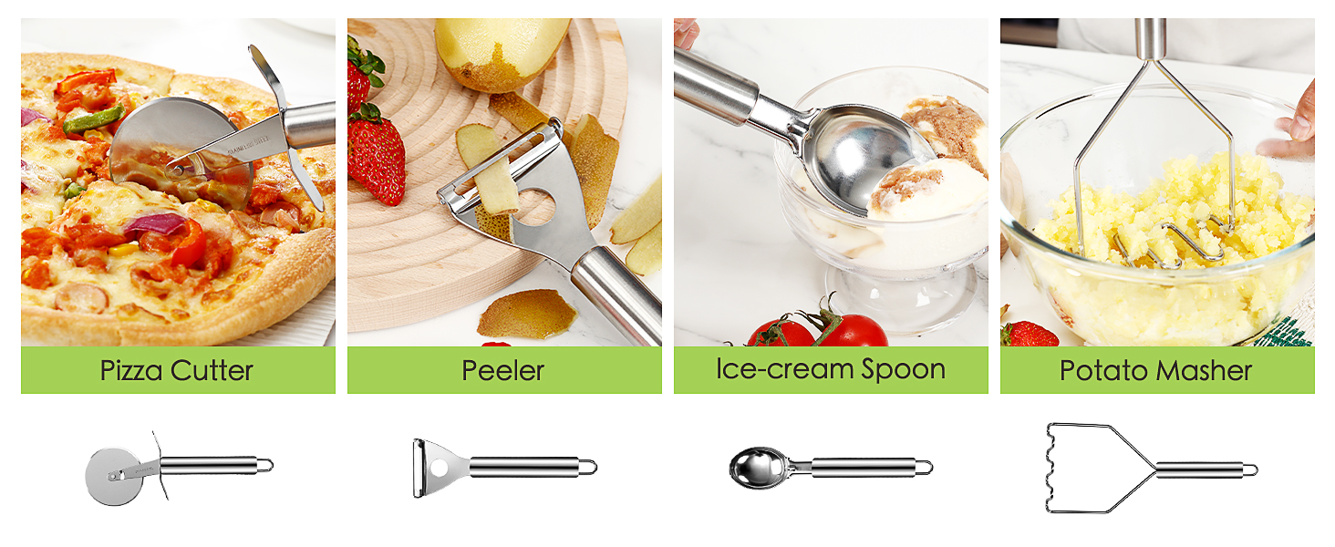 Cooking Utensils Set, 35Pcs Silicone Kitchen Utensils Set with Holder, 446°F Heat Resistant Food Grade Spatula Set, BPA Free Kitchen Gadgets for Non-stick Cookware, Easy to Clean (Khaki)