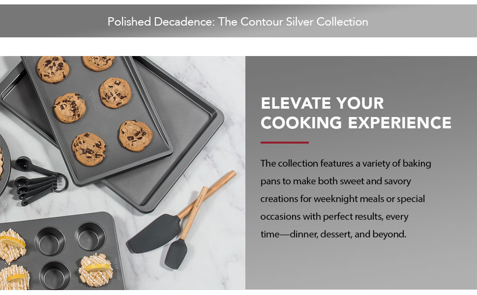 KitchenAid 24-Cup Nonstick Aluminized Steel Mini Muffin Pan, Contour Silver