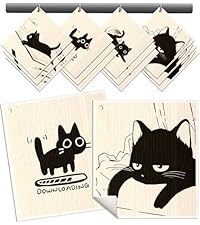 Swedish Dishcloths for Kitchen - 5 Pack Reusable Dish Cloths for Washing Dishes Absorbent Cute Funny Kitchen Towels Cleaning Sponge, Animal Forest