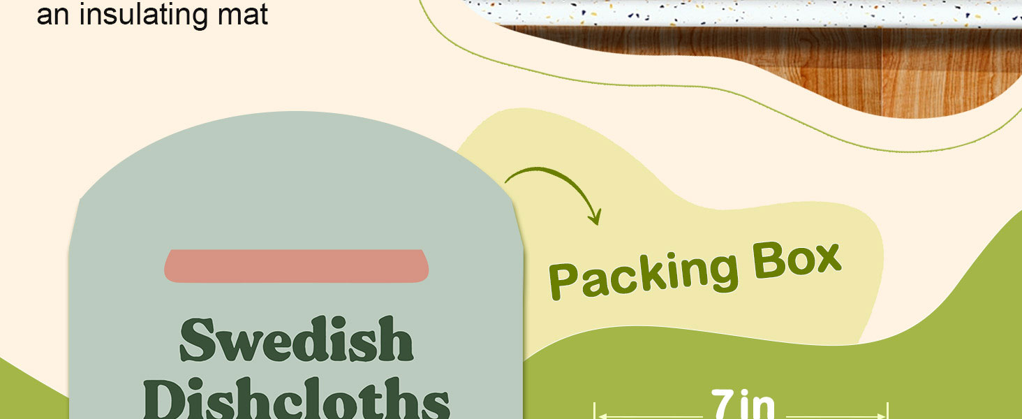 Swedish Dishcloths for Kitchen - 5 Pack Reusable Dish Cloths for Washing Dishes Absorbent Cute Funny Kitchen Towels Cleaning Sponge, Animal Forest