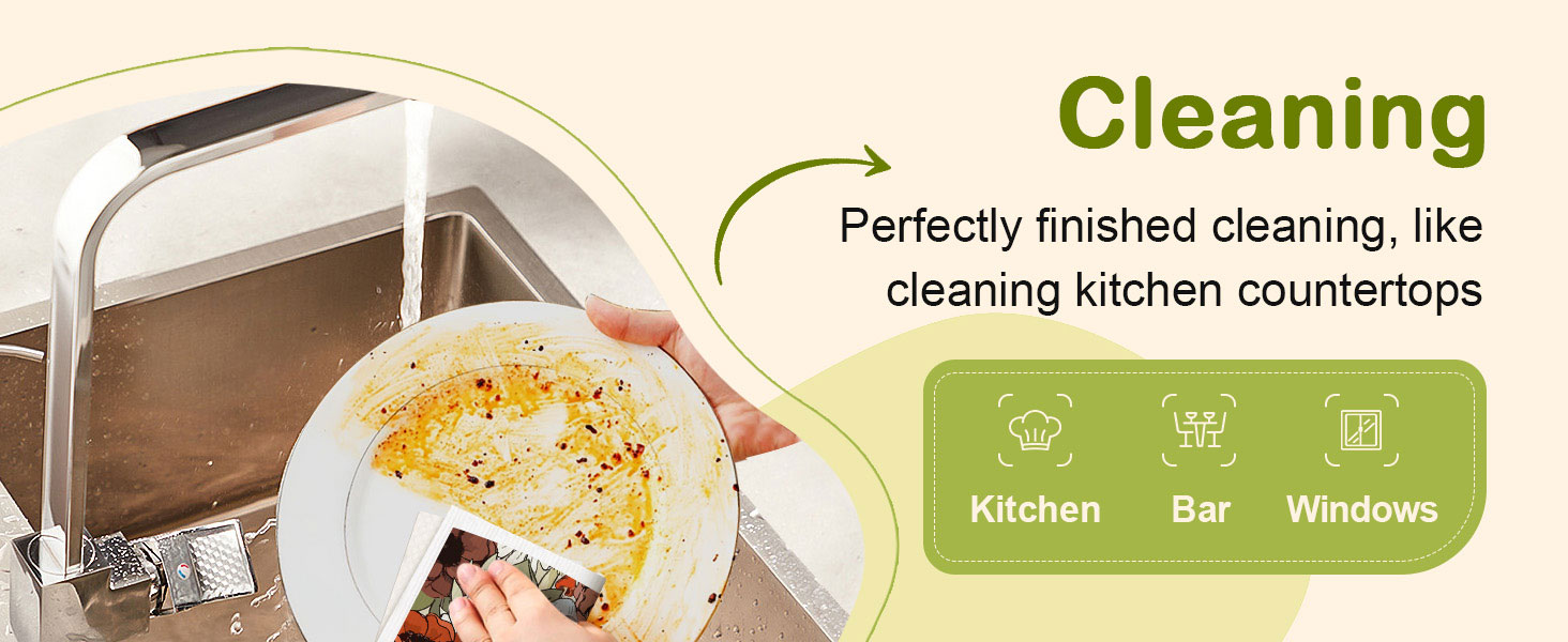 Swedish Dishcloths for Kitchen - 5 Pack Reusable Dish Cloths for Washing Dishes Absorbent Cute Funny Kitchen Towels Cleaning Sponge, Animal Forest