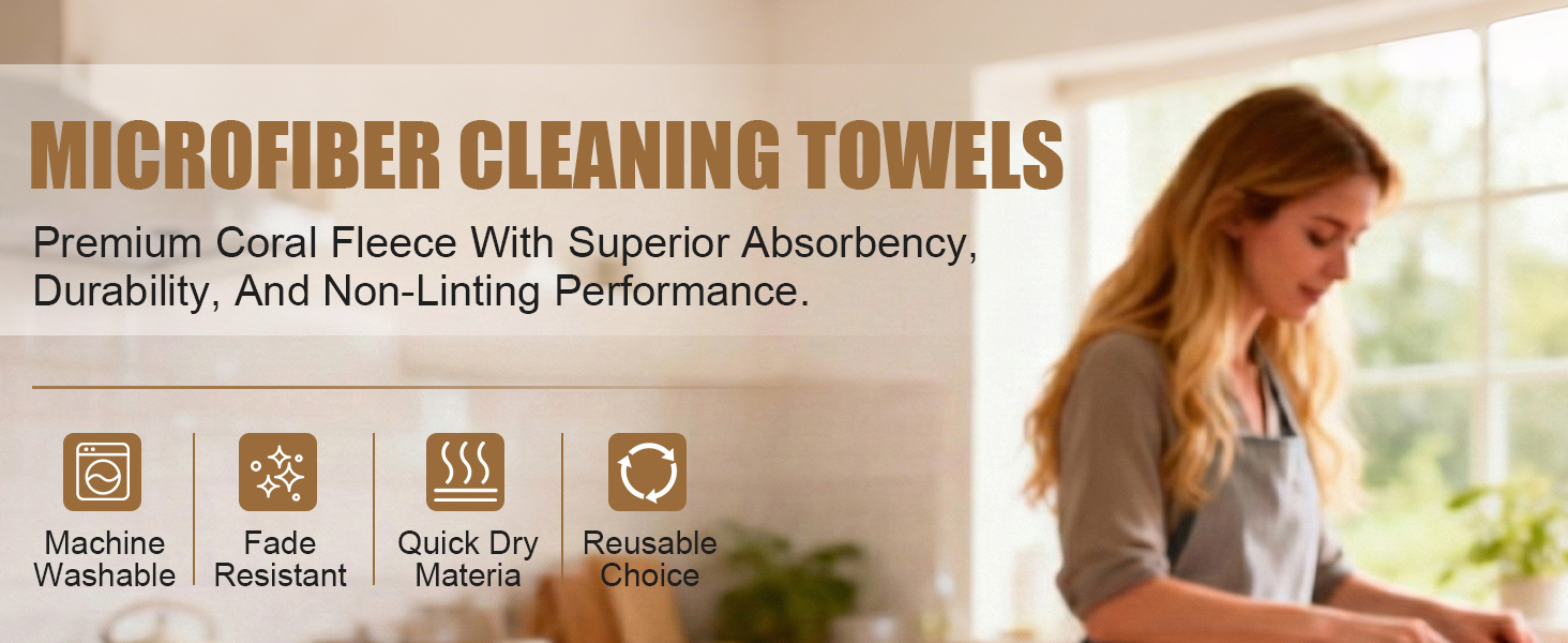 Homaxy 12 Pack Kitchen Dish Cloths, Ultra Soft and Absorbent Dish Towels, Reusable Fast Drying Microfiber Cleaning Cloth, Coral Velvet Wave Design No-lint, 10 x 10 inches, Dark Grey