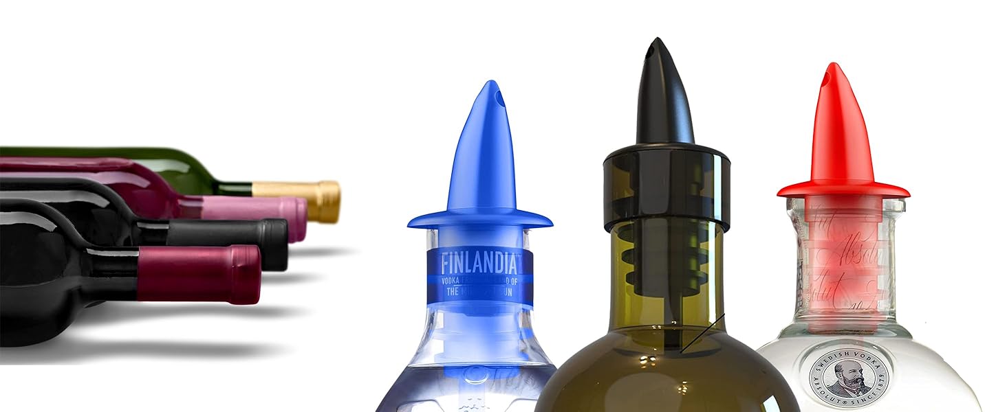 Esatto 100 Piece Plastic Bottle Pourer - Versatile Drink and Alcohol Pourer Spout - Easy Install, Durable, Professional Bar Tool