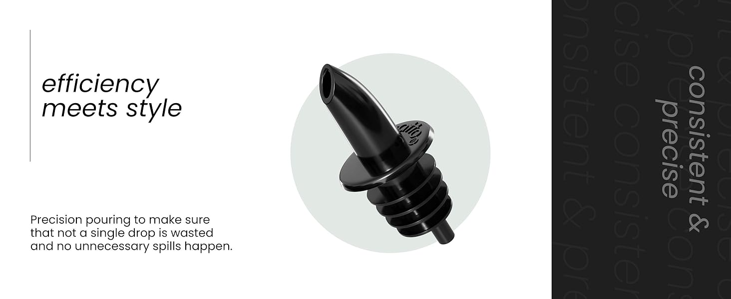 Esatto 100 Piece Plastic Bottle Pourer - Versatile Drink and Alcohol Pourer Spout - Easy Install, Durable, Professional Bar Tool