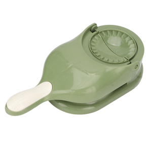 2-in-1 Plastic Dumpling Maker and Wrapper, Green Dough Press Mold Tool for Homemade Dumplings, Wontons, Pastries, Kitchen Gadget