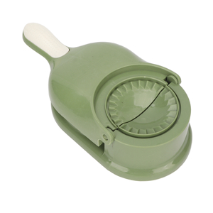 2-in-1 Plastic Dumpling Maker and Wrapper, Green Dough Press Mold Tool for Homemade Dumplings, Wontons, Pastries, Kitchen Gadget
