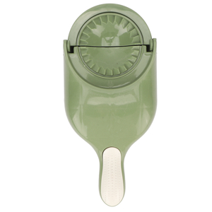 2-in-1 Plastic Dumpling Maker and Wrapper, Green Dough Press Mold Tool for Homemade Dumplings, Wontons, Pastries, Kitchen Gadget