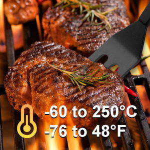 【2 Pack】Kunovo Small Spatula for Nonstick Cookware Mini Spatulas for kitchen Use,Heat-Resistant Silicone Thin Spatula Cooking Baking (Black-2)