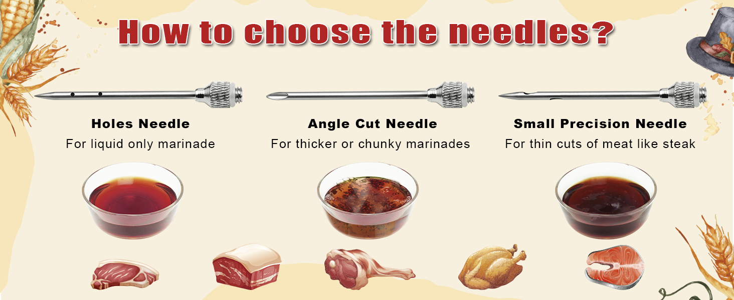 Professional Turkey Baster Meat Injector Syringe Kit, Baster for Cooking Thanksgiving & Christmas Turkey, Injector Marinades for Meats, Full Set with Basting Brush, Meat Shredder Claws, Large Capacity