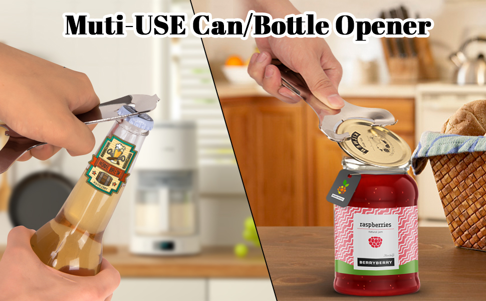 Mason Jar Opener No Lid Dents or Damage Multifunctional Jar Opener Easy Twist Manual Handheld Top Remover Bottle Opener Made For Lifetime