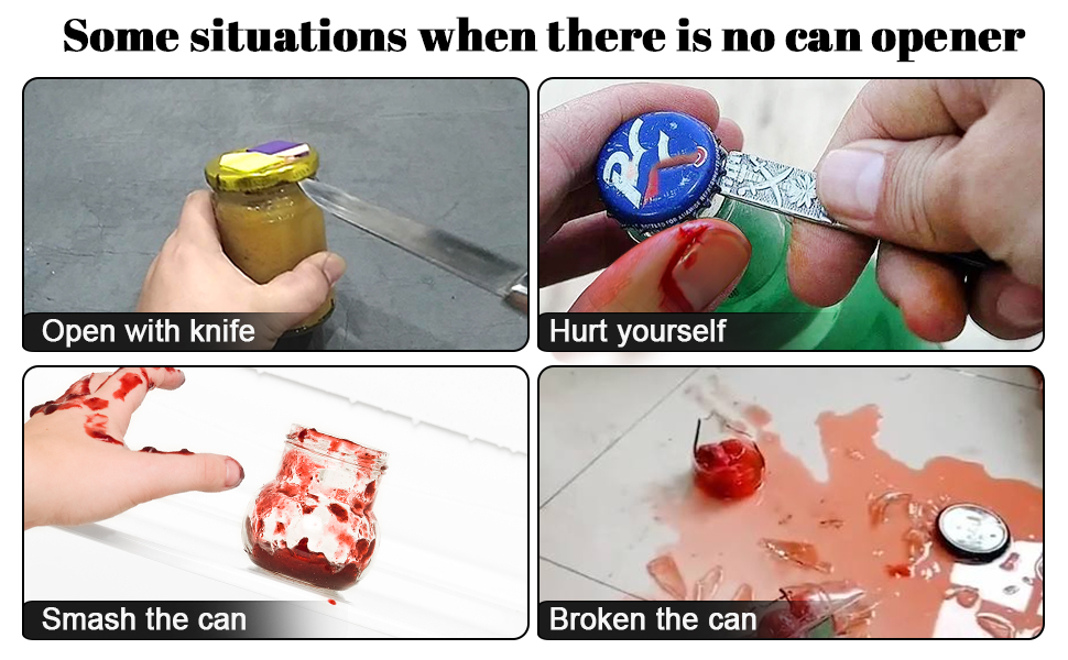 Mason Jar Opener No Lid Dents or Damage Multifunctional Jar Opener Easy Twist Manual Handheld Top Remover Bottle Opener Made For Lifetime