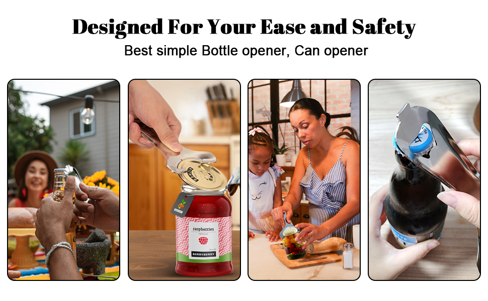 Mason Jar Opener No Lid Dents or Damage Multifunctional Jar Opener Easy Twist Manual Handheld Top Remover Bottle Opener Made For Lifetime