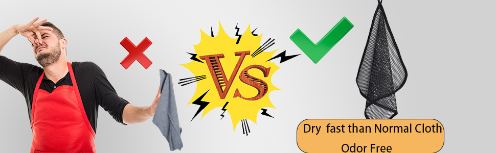 Premium Mesh Dish Cloths for Kitchen, Quick Drying Kitchen Dish Washing Net and Scrubber, Order-Free Dish Rags for Washing Dishes Black 12X12 6 Pack