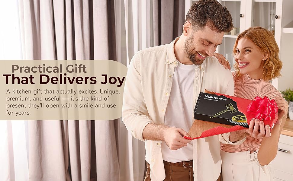 Stainless Steel Meat Mallet Hammer Tenderizer, Textured Grip Meat Mallet Tenderizer, 1.1lb Single-Piece Chicken Pounder, Large Surface Meat tenderizer Tool, 5-Year Warranty, Ablandador de carne