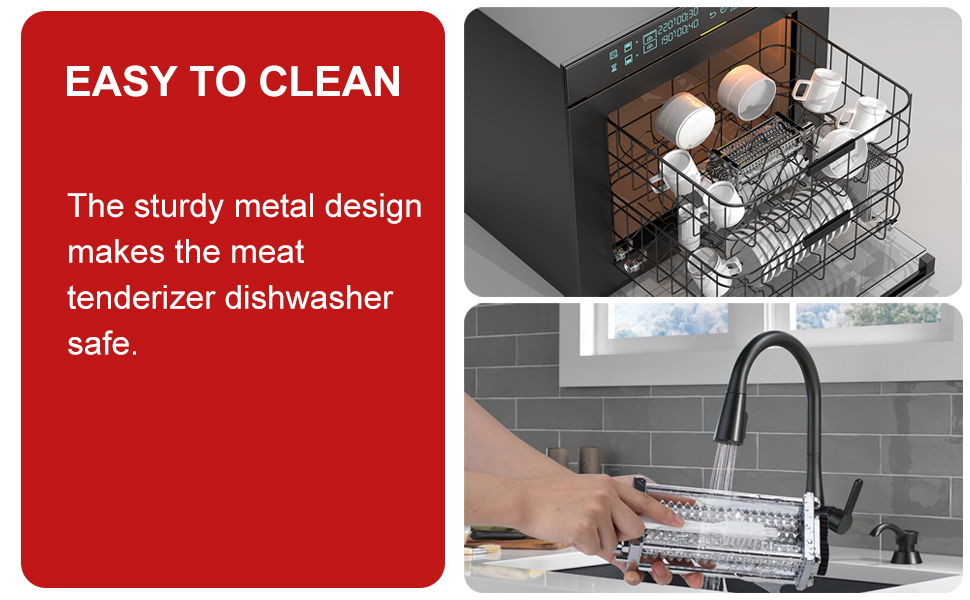 Electric Meat Tenderizer for All KitchenAid and Cuisinart Household Stand Mixers, Mixers Accesssories for Kitchen Aid Attachment, Tenderize Meat More Smoothly and Effortless, Dishwasher Safe, White