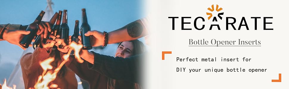 Bottle Opener Insert - 20 Sets Stainless Steel Inserts Kit with Screws Screwdriver for DIY Resin Mould Kit Hardware Parts Supply（black)