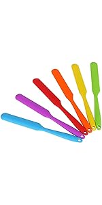 4 Pcs Silicone Jar Spatula, Non-Stick Heat Resistant Cake Cream Spatulas Set, 9.8 inch Cake Cream Butter Spatulas(4 colors）