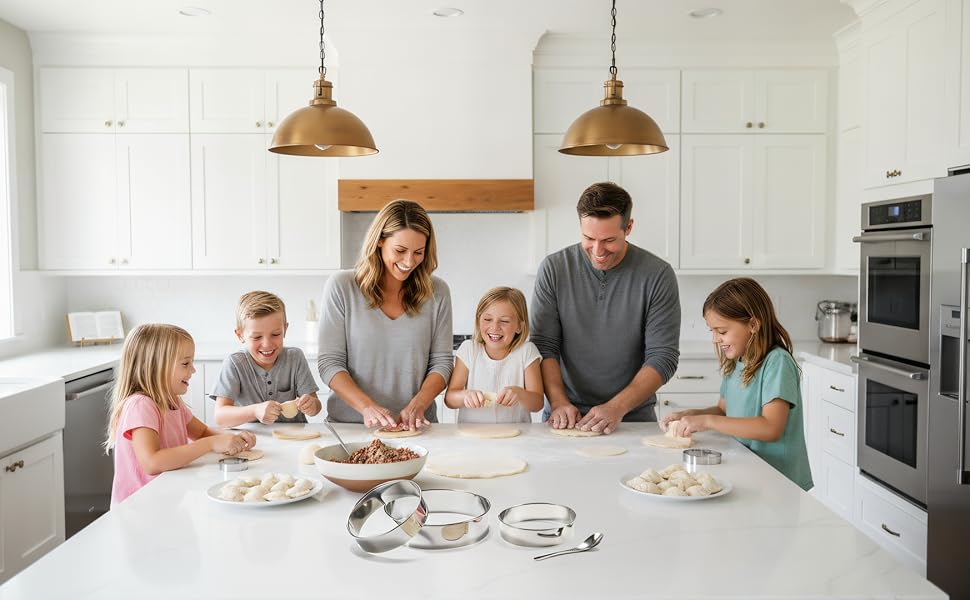 Dumpling Maker Set with Dough Cutter and Empanada Press Mold - Effortlessly Make Perfect Dumplings, Calzones, Pierogi, Chinese Turnovers (3