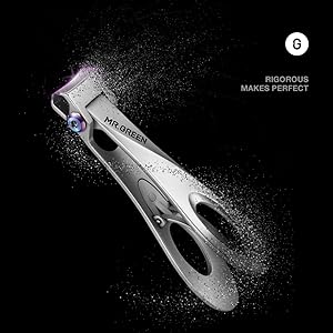 MR.GREEN Nail Clippers Wide Jaw Opening Stainless Steel Fingernail Clipper Thick Hard Toenail Cutter Manicure Scissors Tools (Nail Clipper (Large))