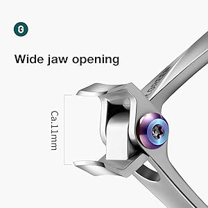 MR.GREEN Nail Clippers Wide Jaw Opening Stainless Steel Fingernail Clipper Thick Hard Toenail Cutter Manicure Scissors Tools (Nail Clipper (Large))