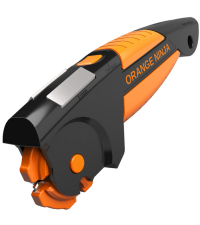 Orange Ninja Mini Knife Sharpener - Coarse & Fine Blade Sharpener, Sharpening System- Knife Sharpeners for Kitchen Knives, Pocket Kitchen Knives Sharpeners with Bottle Opener & Fridge Attachment