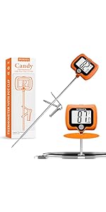 BOMATA 6 Pack Waterproof IPX7 Meat Thermometer Instant Read Food Thermometer with Long Probe for Water, Liquid, Kitchen Cooking, Grill,BBQ ! T101 X 6 Pcs (Black & Red & White)…