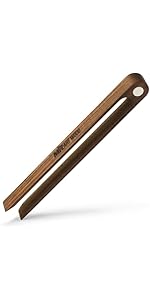 Walnut Wood Toaster Tongs Set of 4 – 10 Inch Kitchen Tongs for Toast, BBQ, Cooking & Serving | Premium Dark Hardwood | Stronger & More Durable Than Bamboo Tongs