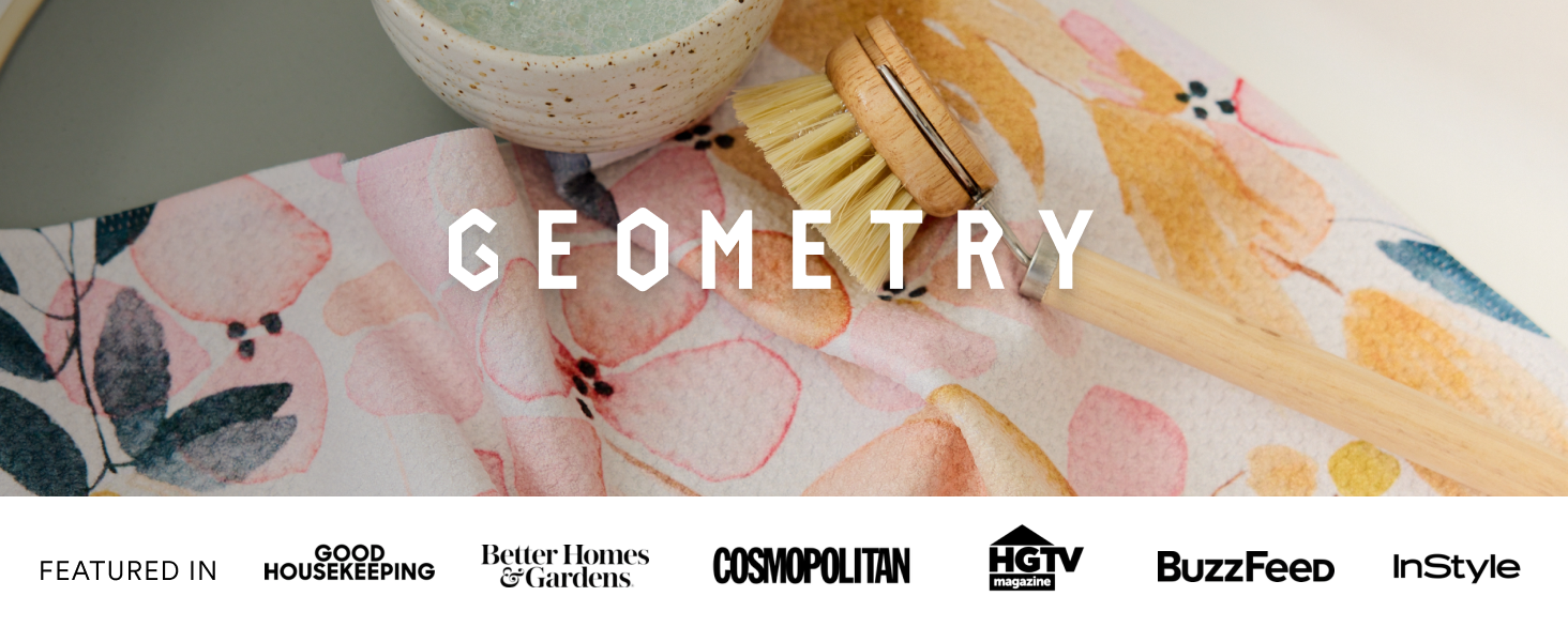 GEOMETRY Kitchen Dish Cloths - Quick Dry Dishcloths for Kitchen - Premium Dish Rags with Geoweave - 3-Pack Set Night Reeds