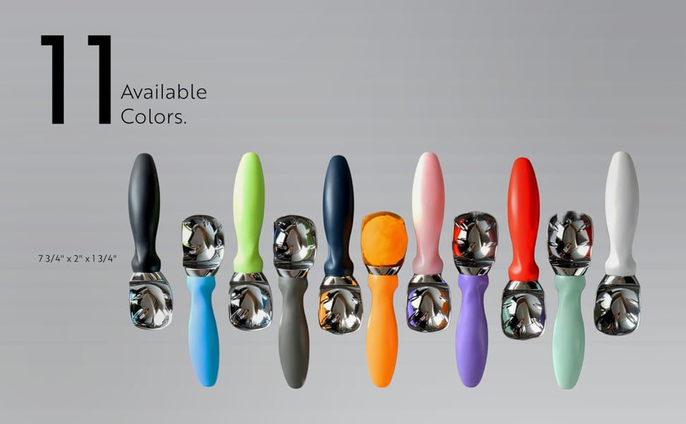 Restaurantware Comfy Grip 7.9 x 2 Inch Kitchen Ice Cream Scoop 1 Heavy-Duty Ice Cream Disher - Ergonomic PP Handle Dishwashable Gray Metal Ice Cream Spade With Lid Opener Notch Multi-Use