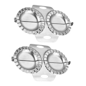 Upgraded Stainless Steel Dumpling Mold 2-Pack Rustless Dumpling Maker Tools for Homemade Pelmeni Ravioli Dough Pressing Kitchen Gadget