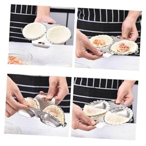 Upgraded Stainless Steel Dumpling Mold 2-Pack Rustless Dumpling Maker Tools for Homemade Pelmeni Ravioli Dough Pressing Kitchen Gadget