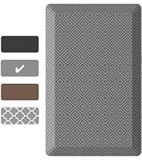 Ophanie Kitchen mats for Floor, 3/4 inch Thick, Kitchen Rugs, 20x39 Anti Fatigue Standing Cushioned Mat, Waterproof, Comfort Ergonomic mat for Office, Home, Sink, Grey Non-Slip Bottom