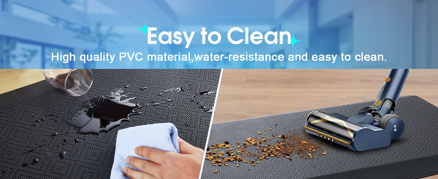 Ophanie Kitchen mats for Floor, 3/4 inch Thick, Kitchen Rugs, 20x39 Anti Fatigue Standing Cushioned Mat, Waterproof, Comfort Ergonomic mat for Office, Home, Sink, Grey Non-Slip Bottom