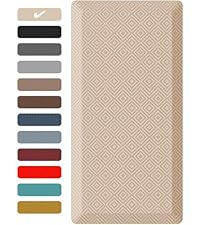 Ophanie Kitchen mats for Floor, 3/4 inch Thick, Kitchen Rugs, 20x39 Anti Fatigue Standing Cushioned Mat, Waterproof,Comfort Ergonomic mat for Office, Home, Sink, Brown Non-Slip Bottom