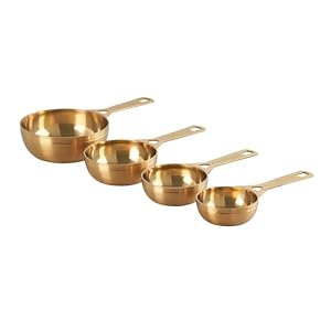Le Creuset Measuring Spoons, Gold, Set of 5 (1/8,1/4,1/2,1Tsp,1Tb)