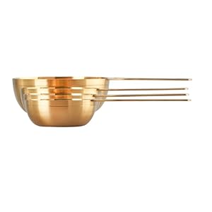 Le Creuset Measuring Spoons, Gold, Set of 5 (1/8,1/4,1/2,1Tsp,1Tb)