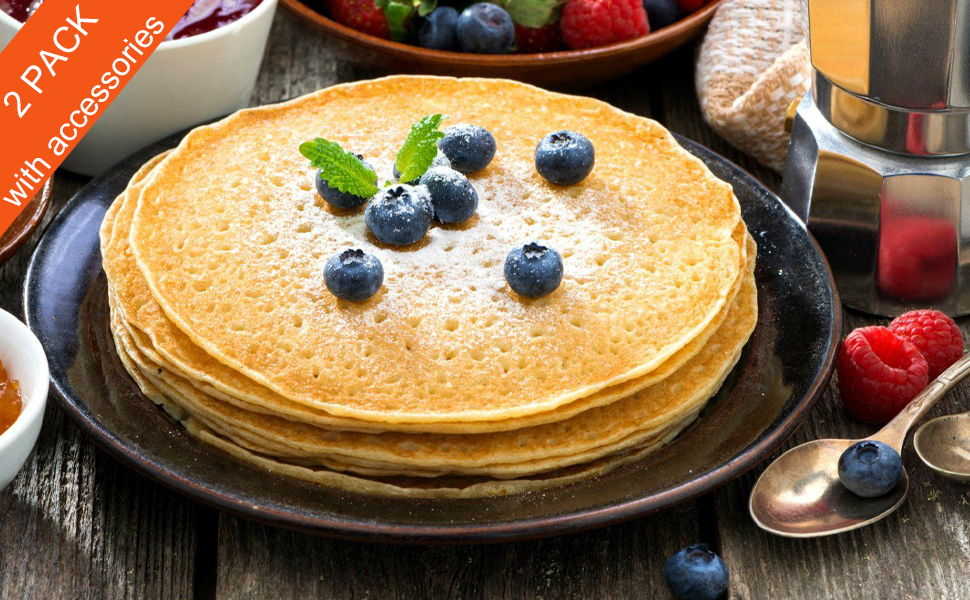 Pancake Ring for Griddle,2 Packs 6 Inch Omelette Ring for Griddle,6