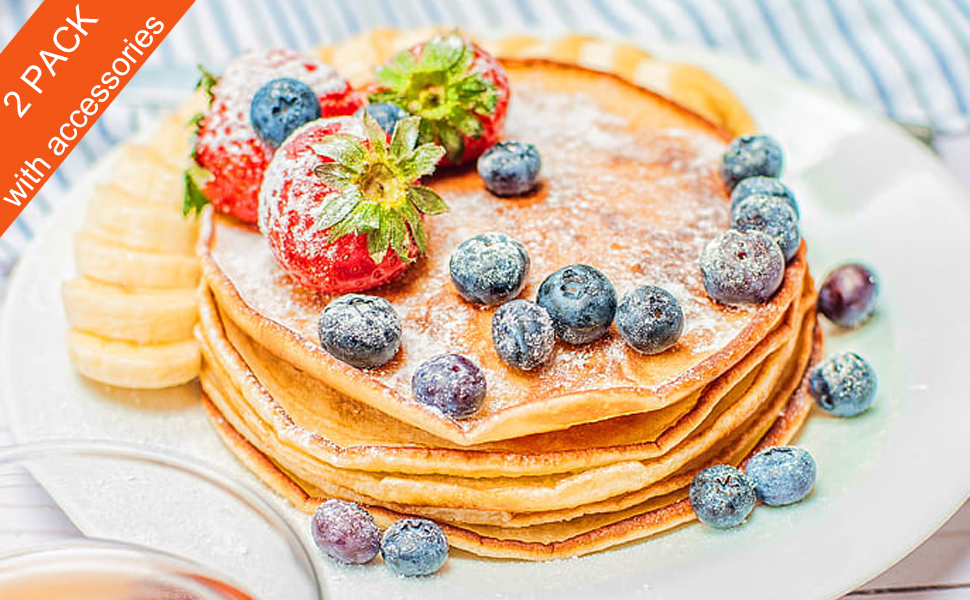 Pancake Ring for Griddle,2 Packs 6 Inch Omelette Ring for Griddle,6