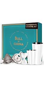 Hawthorne Strainer by Bull in China In Stainless Steel - Made In USA - High Density Spring Cocktail Strainer for Boston Shakers and Mixing Glasses for Bars & Bartenders