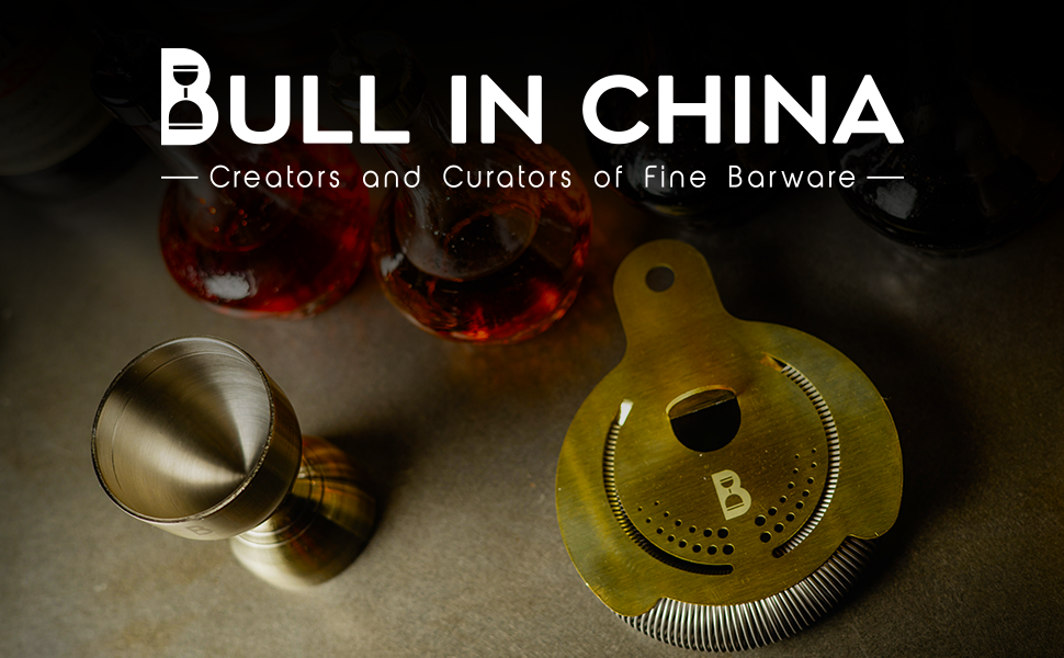 Hawthorne Strainer by Bull in China In Stainless Steel - Made In USA - High Density Spring Cocktail Strainer for Boston Shakers and Mixing Glasses for Bars & Bartenders