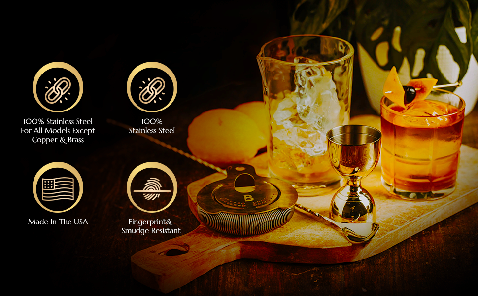 Hawthorne Strainer by Bull in China In Frosted Teal - Made In USA - High Density Spring Cocktail Strainer for Boston Shakers and Mixing Glasses for Bars & Bartenders