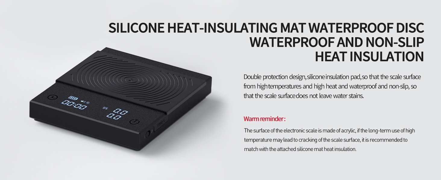 TIMEMORE Coffee Scale Basic 2.0 Electronic Espresso Scale with Water Flow Rate and Timer Function, Free Switching of Ounce/kg Units, Digital Scale for Kitchen/Baking/Cooking, Black