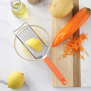 Cheese Grater with Handle, Vituer Stainless Steel Graters for Kitchen, Cheese Grater Lemon Zester Handheld, Great for Cheese, Ginger, Chocolate, Spices and More, Dishwasher Safe